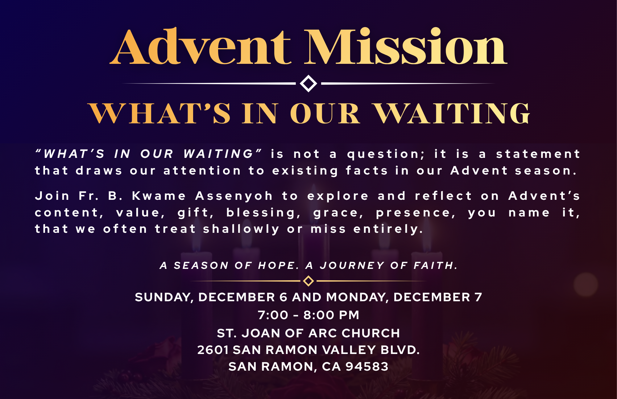 Advent Mission Flyer With Fr. Kwame Presentation 1