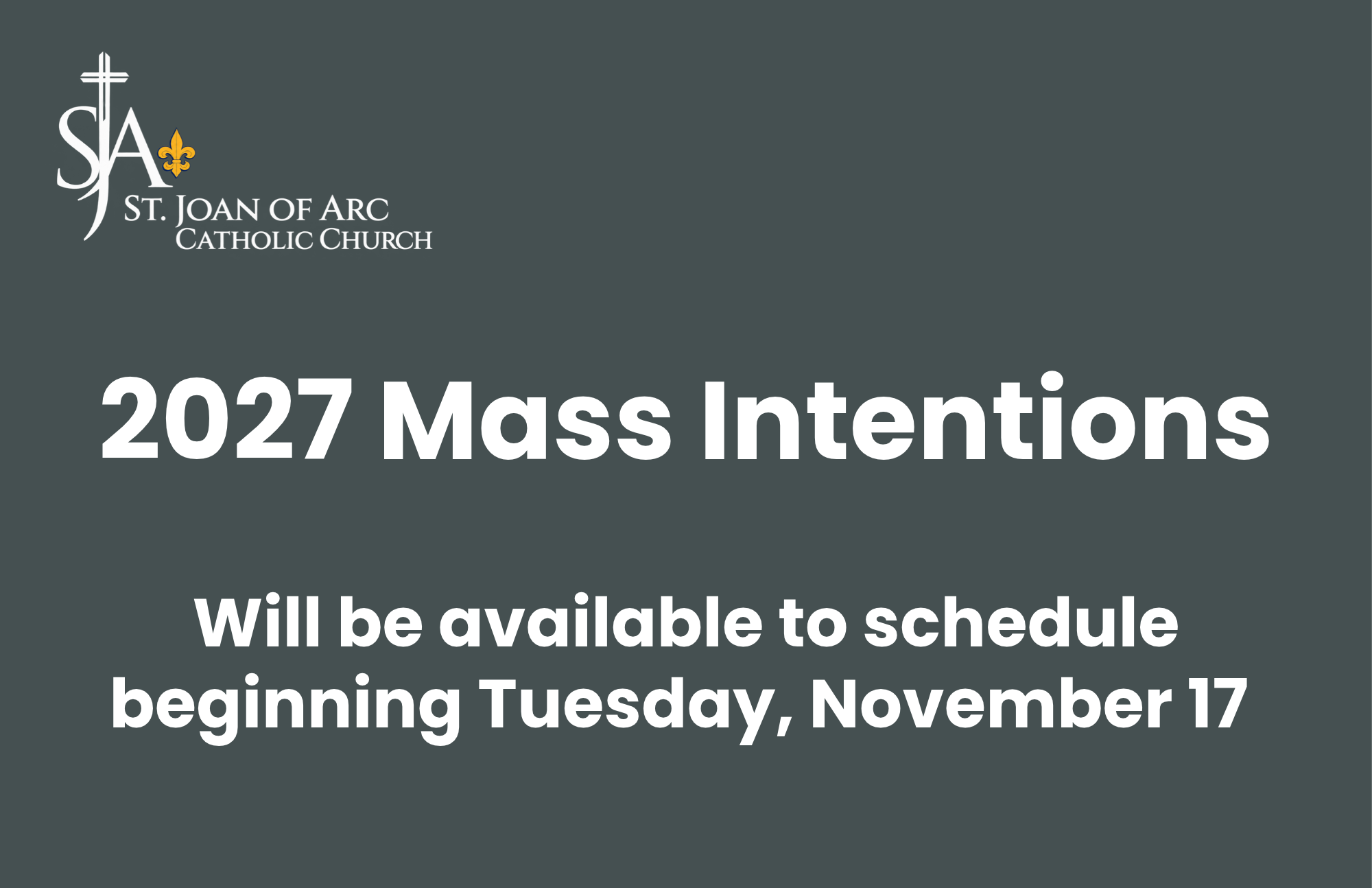 Copy Of Mass Intentions 2027