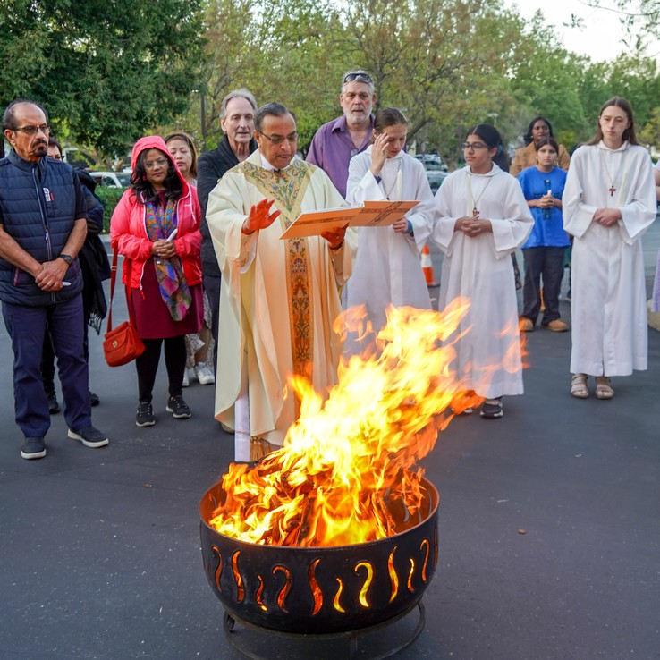 Blessing Of The Fire at the Great Easter Vigil