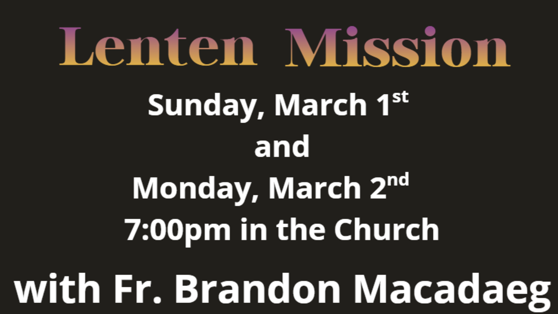 Parish Lenten Mission Flyer Copy
